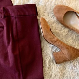 Ann Taylor Petite burgundy ankle pant